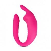 APP Compatible Wearable Vibrator, 12 Function, Clitoral & G-Spot Rabbit, w/Remote Control, Rechargeable, PINK